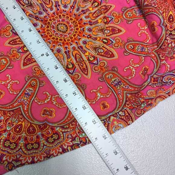 One World Square Neck Medallion Printed Top Size L - Picture 7 of 8